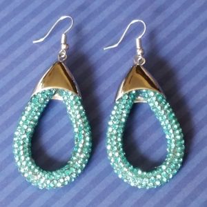 Sparkly blue earrings